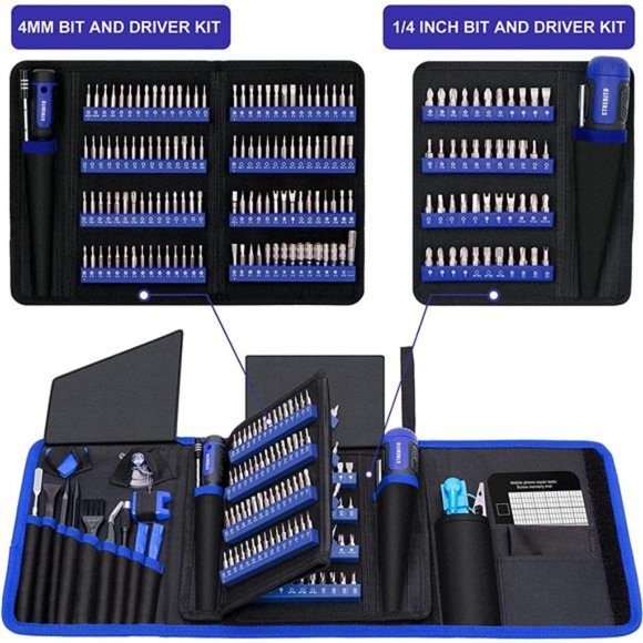Precision Screwdriver Set 191Piece Multi-Bit Screwdriver 1/4Inch Nut Driver Home - Picture 4 of 6